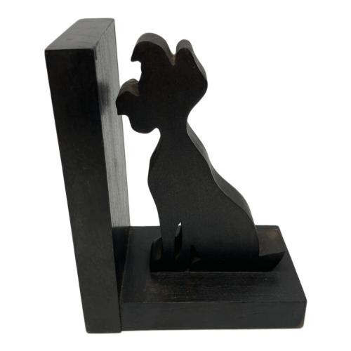 DISNEY (ディズニー) わんわん物語 ブックエンド ディズニーグッズ ブラック・ヴィンテージ・レトロ・経年劣化