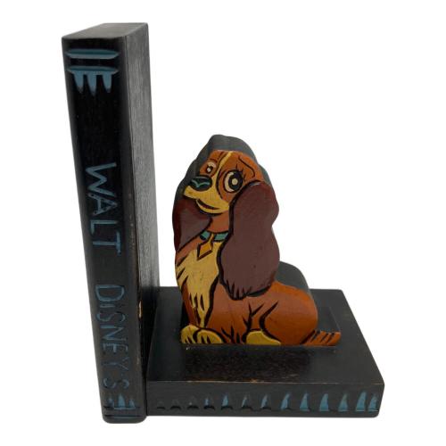 DISNEY (ディズニー) わんわん物語 ブックエンド ディズニーグッズ ブラック・ヴィンテージ・レトロ・経年劣化