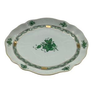 Herend (ヘレンド) オーバルプレート アポニーグリーン