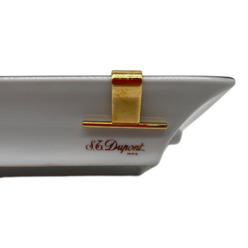 S.T.Dupont (エス・テー・デュポン) 灰皿 ヨゴレ有・ホワイト×ブラウン