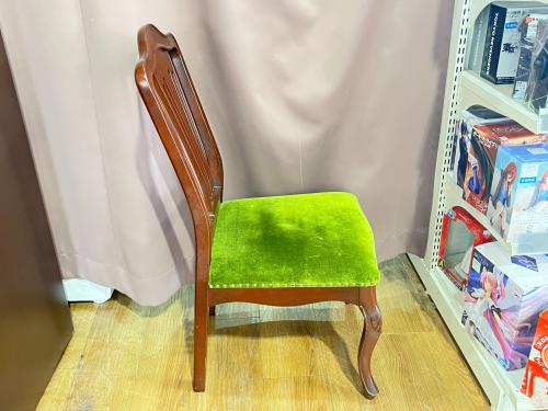 東海家具 (トウカイカグ) ダイニングチェアー アンティーク調 59 グリーン×ブラウン