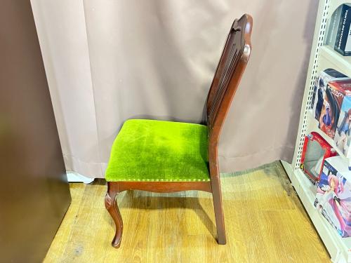 東海家具 (トウカイカグ) ダイニングチェアー アンティーク調 59 グリーン×ブラウン