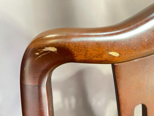 東海家具 (トウカイカグ) ダイニングチェアー アンティーク調 59 グリーン×ブラウン