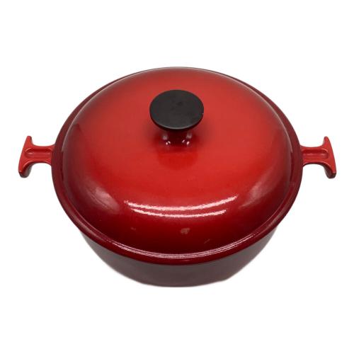 LE CREUSET (ルクルーゼ) 両手鍋 Enzo Mari ヴィンテージ SIZE 23 レッド ”Mama”シリーズ ココットロンド 23