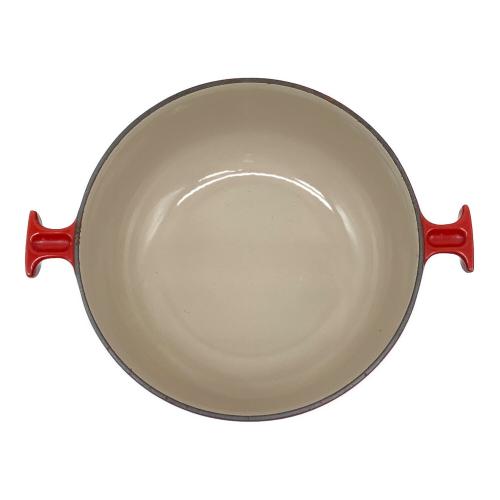 LE CREUSET (ルクルーゼ) 両手鍋 Enzo Mari ヴィンテージ SIZE 23 レッド ”Mama”シリーズ ココットロンド 23