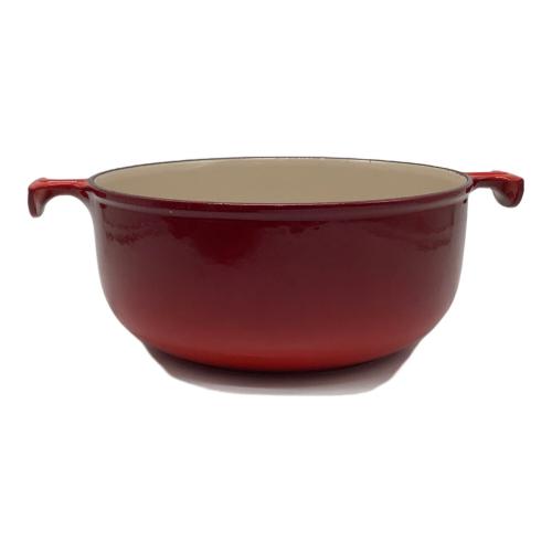 LE CREUSET (ルクルーゼ) 両手鍋 Enzo Mari ヴィンテージ SIZE 23 レッド ”Mama”シリーズ ココットロンド 23