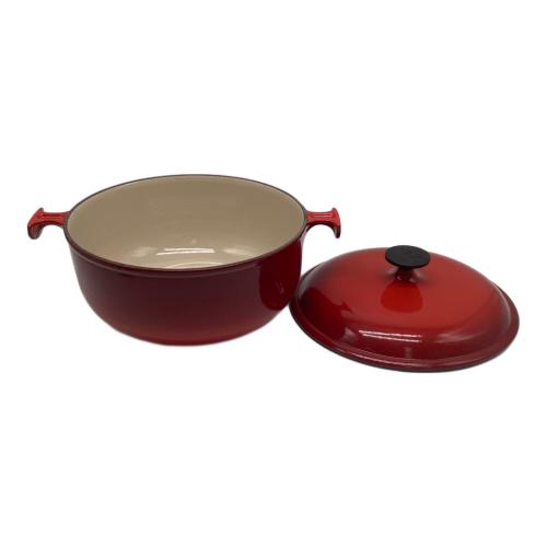 LE CREUSET (ルクルーゼ) 両手鍋 Enzo Mari ヴィンテージ SIZE 23 レッド ”Mama”シリーズ ココットロンド 23