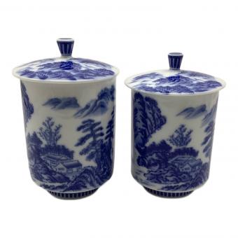 香蘭社 (コウランシャ) 湯呑み揃え 染付山水