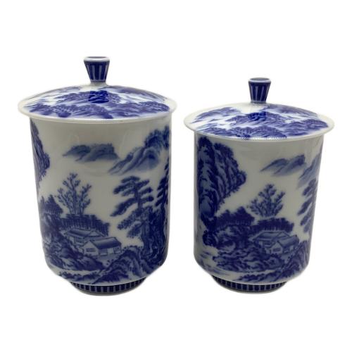 香蘭社 (コウランシャ) 湯呑み揃え 染付山水