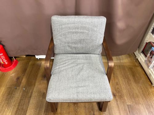 無印良品 (ムジルシリョウヒン) 1人掛けソファー 82598537 別売りカバー・アームレスト付属 グレー×ブラウン