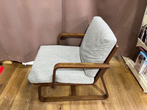 無印良品 (ムジルシリョウヒン) 1人掛けソファー 82598537 別売りカバー・アームレスト付属 グレー×ブラウン