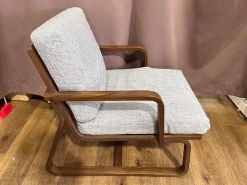 無印良品 (ムジルシリョウヒン) 1人掛けソファー 82598537 別売りカバー・アームレスト付属 グレー×ブラウン