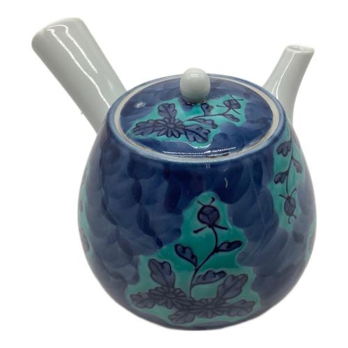 源右衛門窯 (ゲンエモンガマ) 湯呑みセット 青彩菊絵