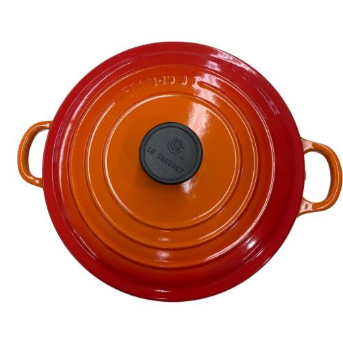 LE CREUSET (ルクルーゼ) 両手鍋 オレンジ ココット・ロンド 24cm