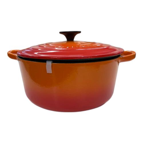 LE CREUSET (ルクルーゼ) 両手鍋 オレンジ ココット・ロンド 24cm