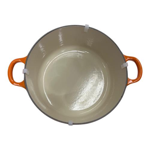 LE CREUSET (ルクルーゼ) 両手鍋 オレンジ ココット・ロンド 24cm