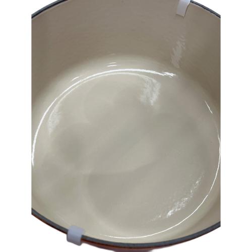 LE CREUSET (ルクルーゼ) 両手鍋 オレンジ ココット・ロンド 24cm