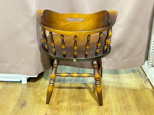 【美品】飛騨産業　ダイニングチェア ダークブラウン　アンティーク 飛騨産業 (ヒダサンギョウ) ウィンザーチェアー ブラウン アンティーク