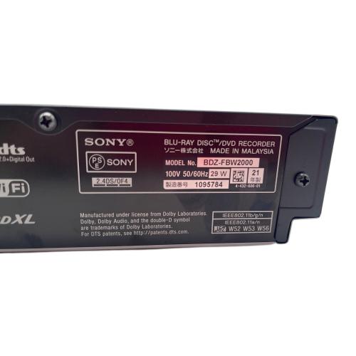 SONY (ソニー) Blu-rayレコーダー BDZ-FBW2000 2TB 2021年製