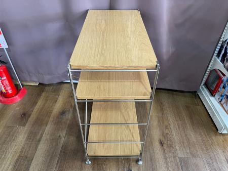 ユニットシェルフ 無印良品 ナチュラル×シルバー 欠け有 【トレファク上尾店】 無印良品 (ムジルシリョウヒン) ユニットシェルフ シルバー