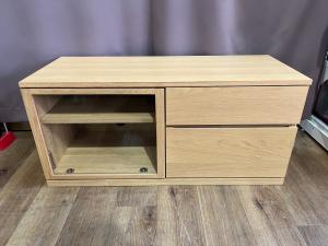 無印良品 (ムジルシリョウヒン) テレビボード 幅:約110㎝ ナチュラル　オーク材