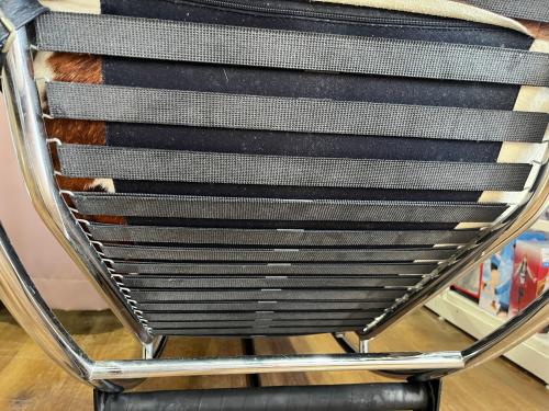 チェア LC4 リプロダクト @ ホワイト×ブラウン シェーズロング　LE CORBUSIER