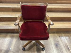 karimoku (カリモク) ワークチェアー オールドカリモク ワインレッド×ブラウン コロニアル
