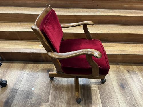 karimoku (カリモク) ワークチェアー オールドカリモク ワインレッド×ブラウン コロニアル