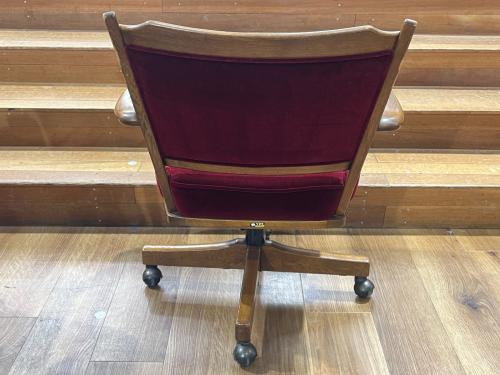 karimoku (カリモク) ワークチェアー オールドカリモク ワインレッド×ブラウン コロニアル