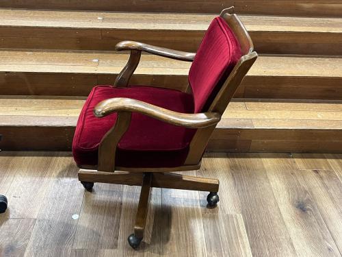 karimoku (カリモク) ワークチェアー オールドカリモク ワインレッド×ブラウン コロニアル