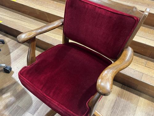 karimoku (カリモク) ワークチェアー オールドカリモク ワインレッド×ブラウン コロニアル