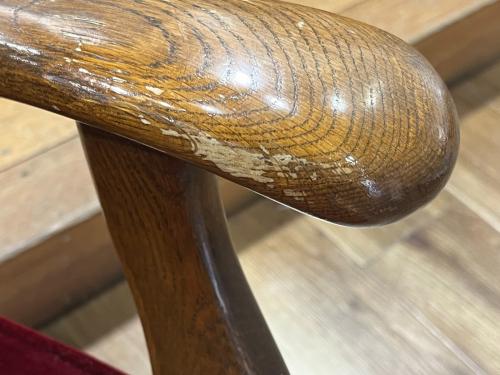 karimoku (カリモク) ワークチェアー オールドカリモク ワインレッド×ブラウン コロニアル