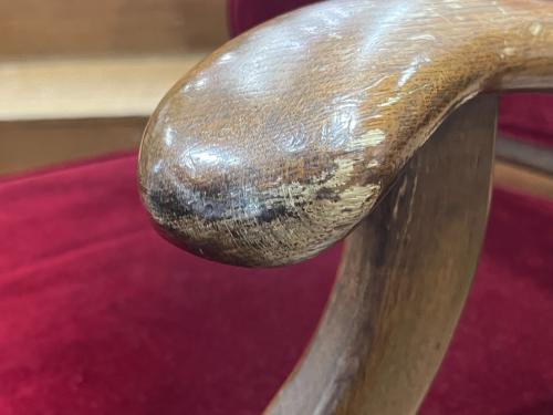 karimoku (カリモク) ワークチェアー オールドカリモク ワインレッド×ブラウン コロニアル