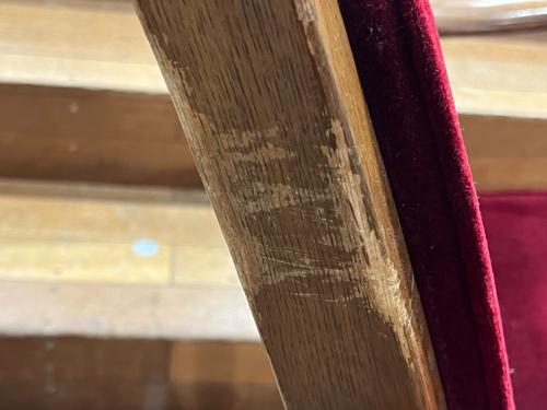 karimoku (カリモク) ワークチェアー オールドカリモク ワインレッド×ブラウン コロニアル