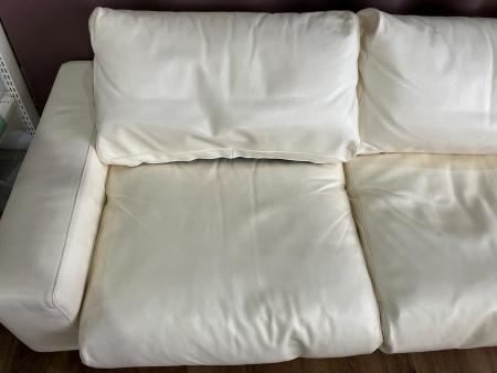 【みか様】無印良品　ホワイトレザー2人掛けソファ 無印良品 (ムジルシリョウヒン) 2人掛けソファー ホワイト｜トレファク