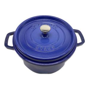 Staub (ストウブ) 両手鍋 SIZE 24cm ブルー ストウブ ピコ・ココット