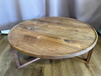 ローテーブル 幅:約84㎝ ブラウン SPAGO Circle Table