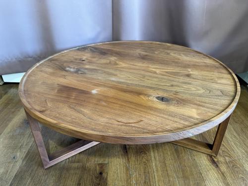 ローテーブル 幅:約84㎝ ブラウン SPAGO Circle Table