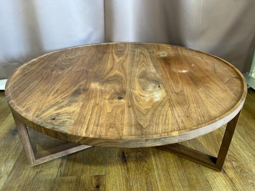 ローテーブル 幅:約84㎝ ブラウン SPAGO Circle Table