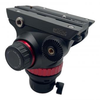 Manfrotto (マンフロット) プロフルードビデオ雲台 フラットベース MVH502AH ブラック×レッド