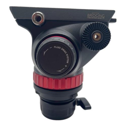 Manfrotto (マンフロット) プロフルードビデオ雲台 フラットベース MVH502AH ブラック×レッド