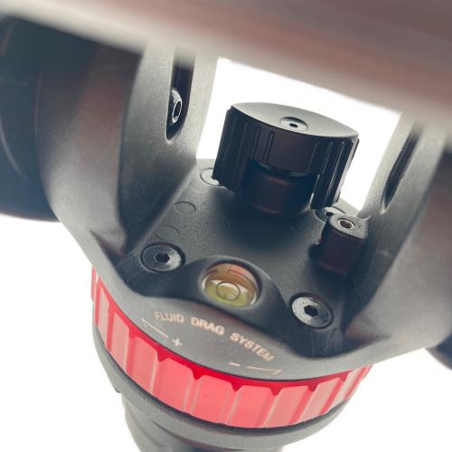Manfrotto (マンフロット) プロフルードビデオ雲台 フラットベース MVH502AH ブラック×レッド