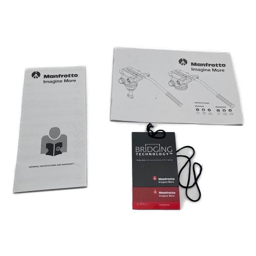 Manfrotto (マンフロット) プロフルードビデオ雲台 フラットベース MVH502AH ブラック×レッド