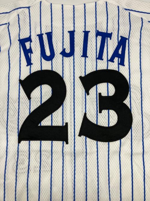 横浜DeNAベイスターズ (ヨコハマディーエヌエーベイスターズ) 野球ユニフォーム ホワイト×ブルー サイズ:L