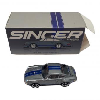 POP RACE (ポップレース) Singer 911-964 Grey/Blus ミニカー シルバーブルー・ 1/64
