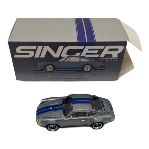 POP RACE (ポップレース) Singer 911-964 Grey/Blus ミニカー シルバーブルー・ 1/64