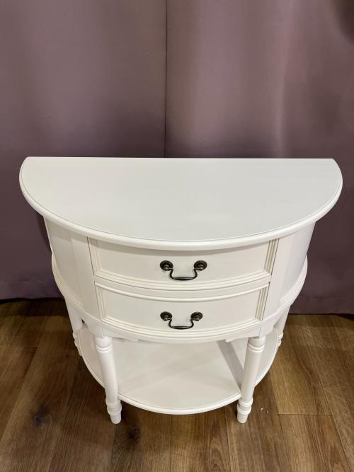 LAURA ASHLEY (ローラ アシュレイ) コンソールテーブル ホワイト Half moon