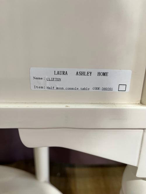 LAURA ASHLEY (ローラ アシュレイ) コンソールテーブル ホワイト Half moon