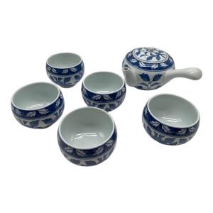 源右衛門窯 (ゲンエモンガマ) 湯呑み揃え 染付牡丹
