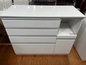 ニトリ キッチンカウンター 幅:約120㎝ ホワイト レジューム